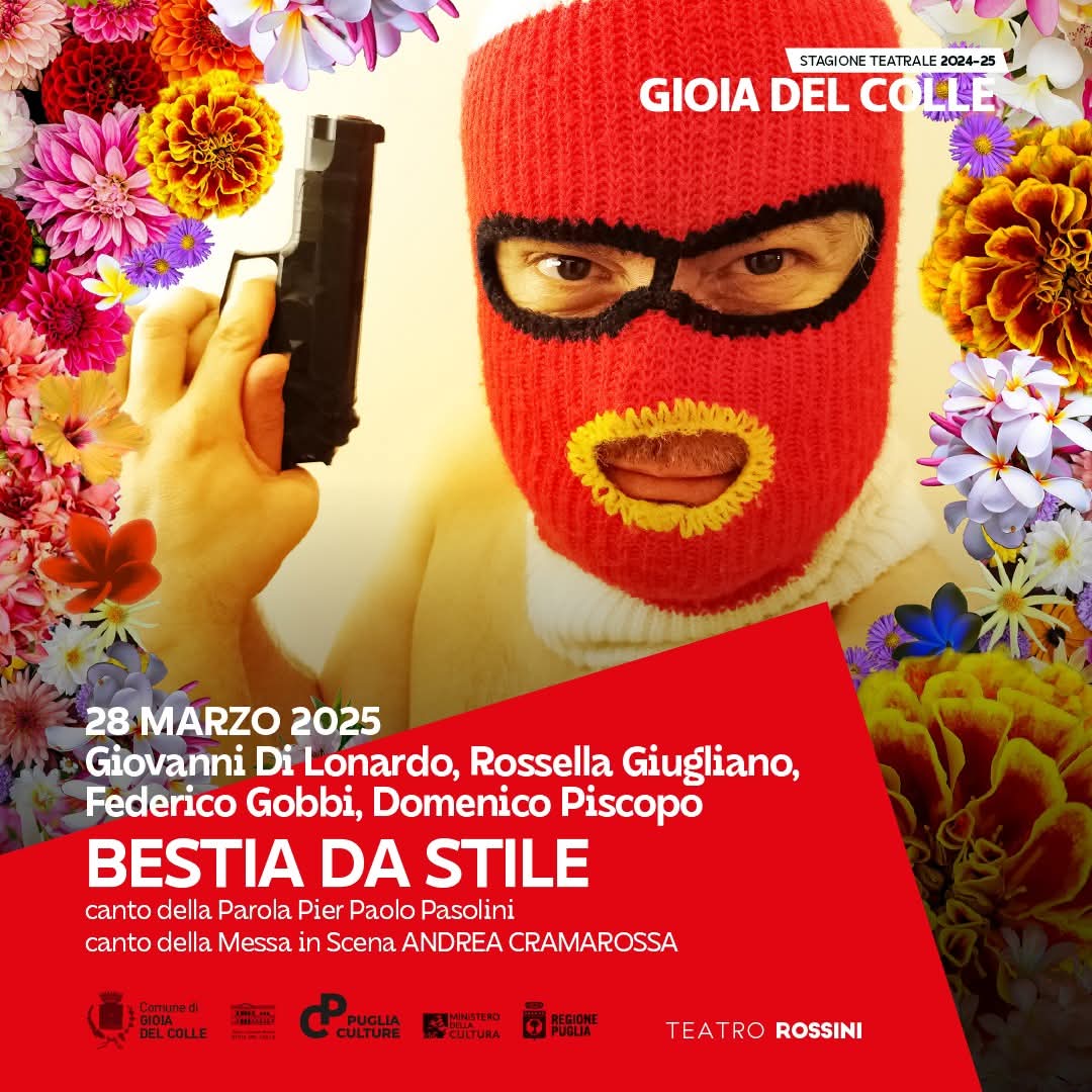 Teatro Rossini di Gioia del Colle: “Bestia da Stile”, il Teatro Totale di Pasolini
