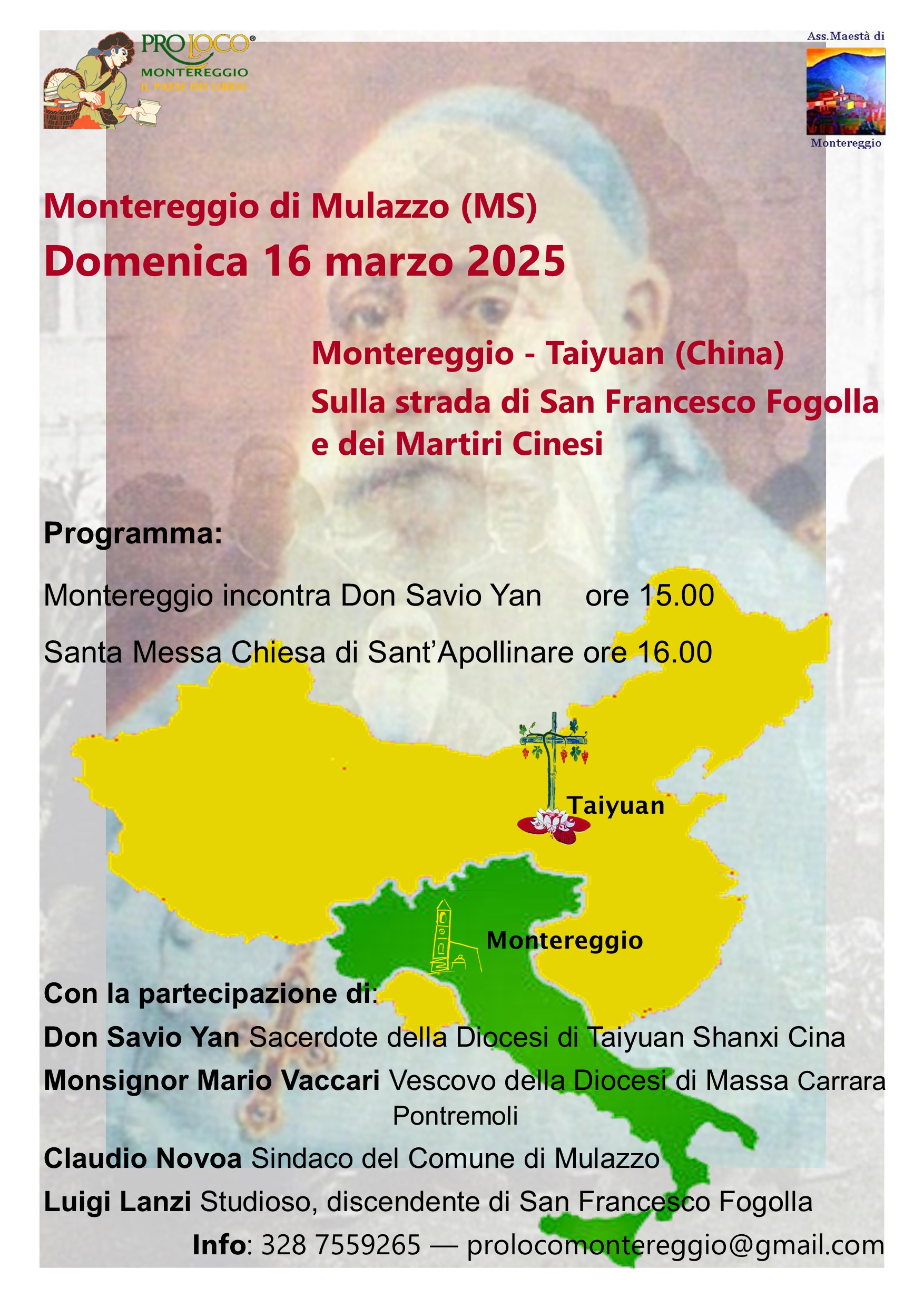 Montereggio e Taiyuan: Un Evento per Ricordare San Francesco Fogolla e i Martiri Cinesi
