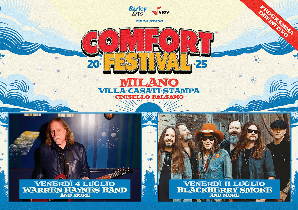 Warren Haynes e Blackberry Smoke Accendono il Comfort Festival® 2025 a Milano