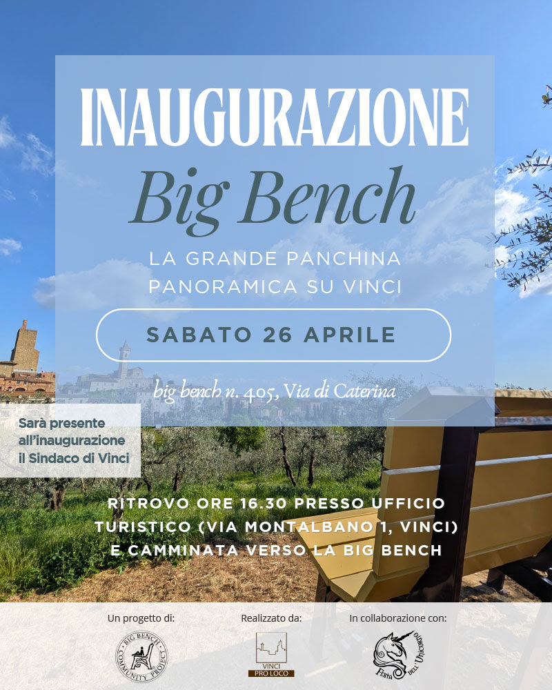 Una Nuova Panchina Gigante a Vinci: Un’Oasi Panoramica Sulla Via di Caterina