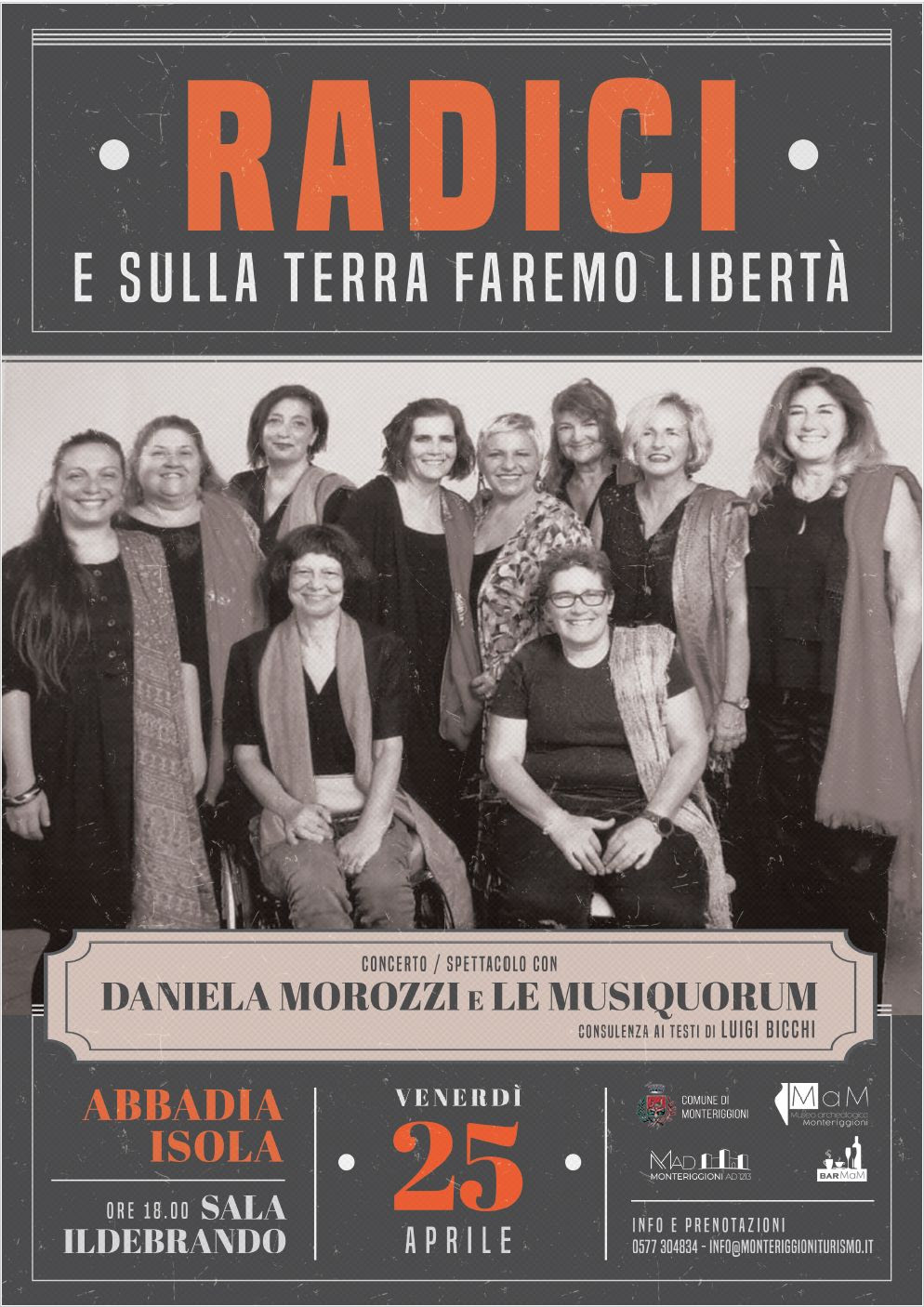 Radici Di Libertà: Daniela Morozzi e Le Musiquorum Celebrano Il 25 Aprile a Monteriggioni