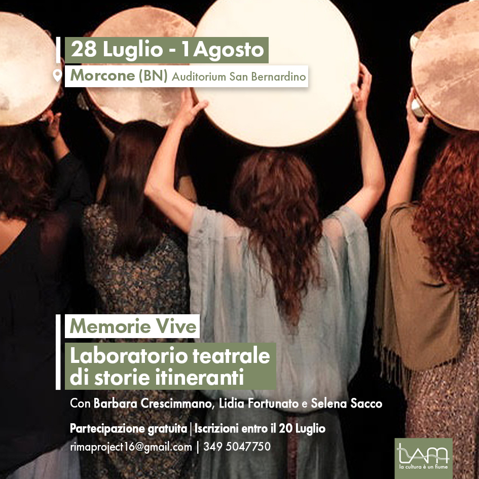 «Memorie Vive», laboratorio teatrale diffuso: arte, ritmo e memoria collettiva nel cuore di Morcone