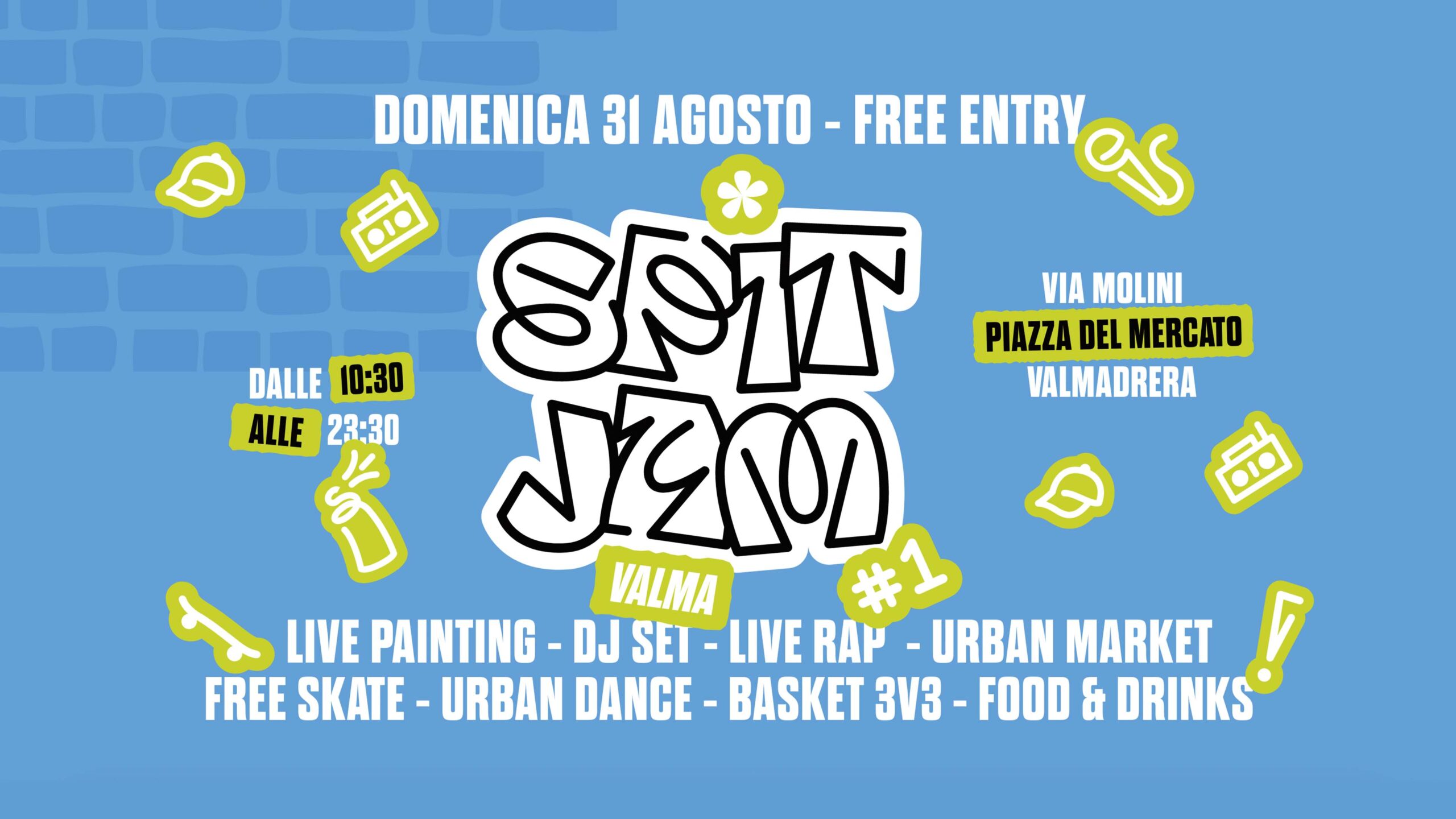 Spit Jam a Valmadrera: street art, musica e sport per rigenerare la città