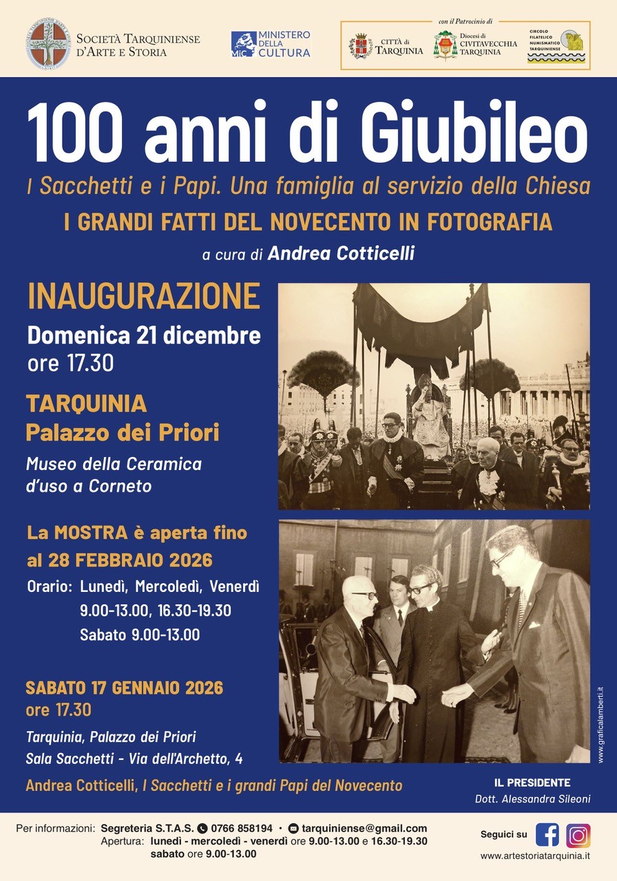 Tarquinia, una mostra sul Giubileo e la famiglia Sacchetti tra storia e fotografia